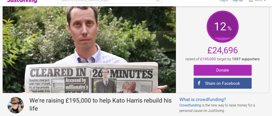 Kato Harris' JustGiving page
